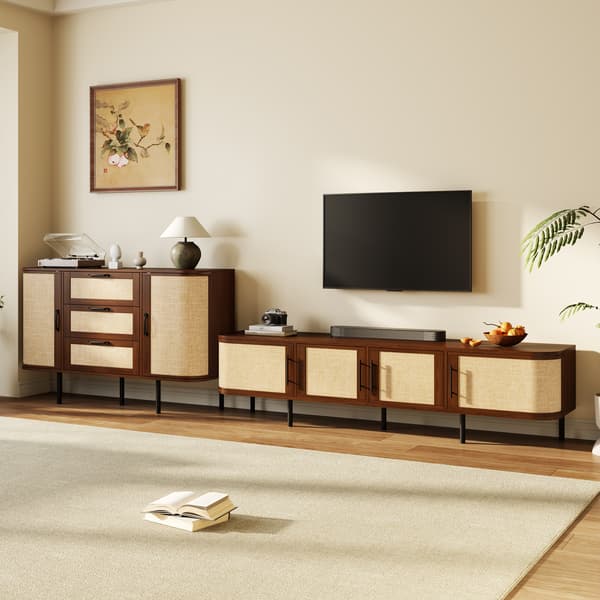 SONNENH TV-bord, MDF, Valnød, 120 × 40 × 82 cm