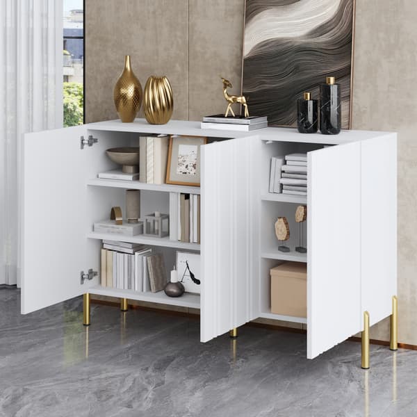 SONNENH Skoskab, MDF / Spånplade, Hvid, 120 × 35,5 × 80 cm