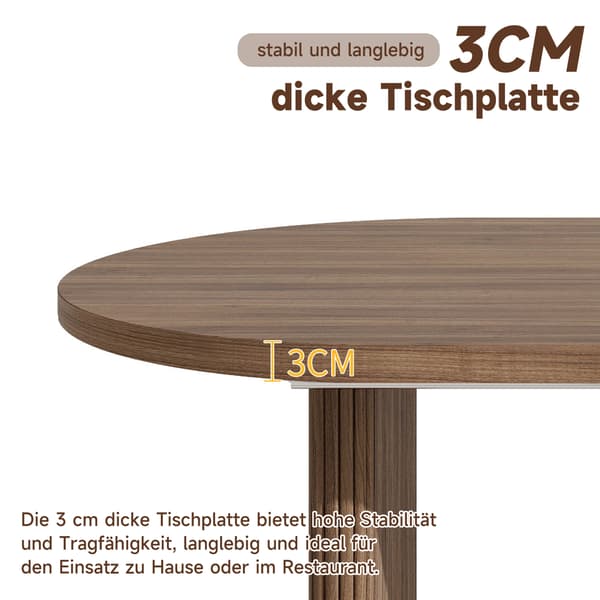 SONNENH Matbord, MDF, Valnöt, 200 × 90 × 75 cm