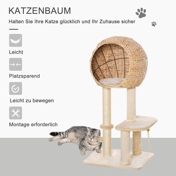 SONNENH Kradsestativ, MDF, Beige, 48 × 40 × 100 cm