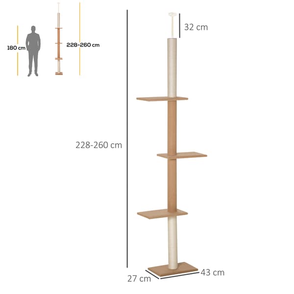 SONNENH Kradsestativ, Spånplade, Khaki, 43 × 27 × 260 cm