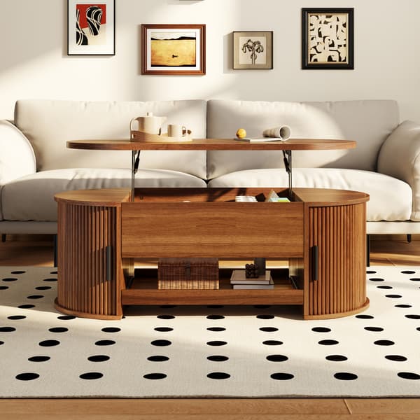 SONNENH Soffbord, MDF, Valnöt, 110 × 55 × 55 cm