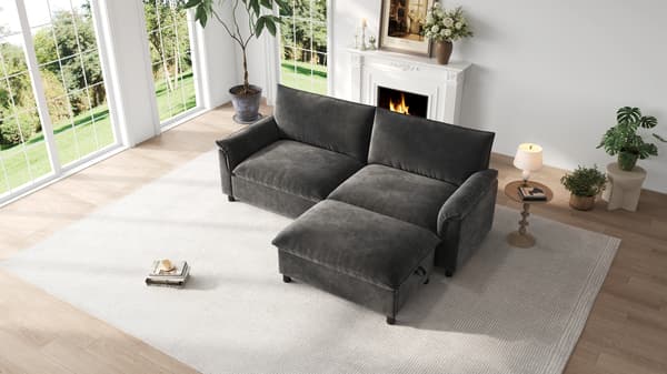 SONNENH Modular Cloud Sectional Sofa, bekväm hörn soffa för vardagsrummet, modern djupsits design, överdimensionerad moln soffa