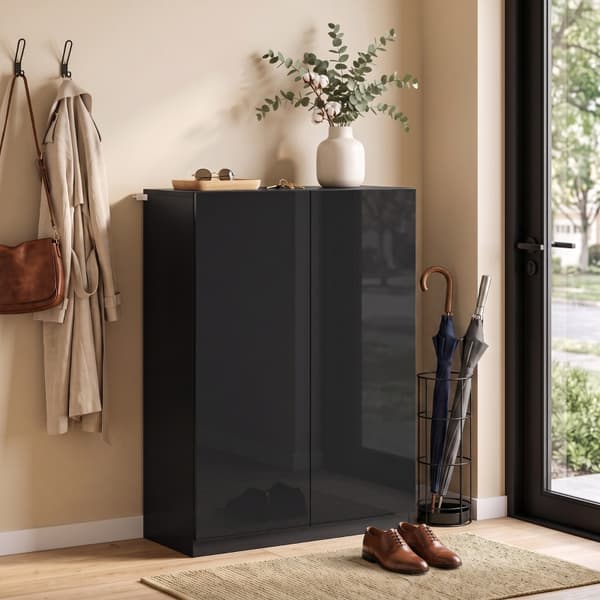 SONNENH Skoskab, MDF, Sort, 72 × 34,5 × 103 cm
