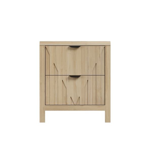 SONNENH Sengebord, MDF / Spånplade, Eg, 48 × 40 × 55,5 cm