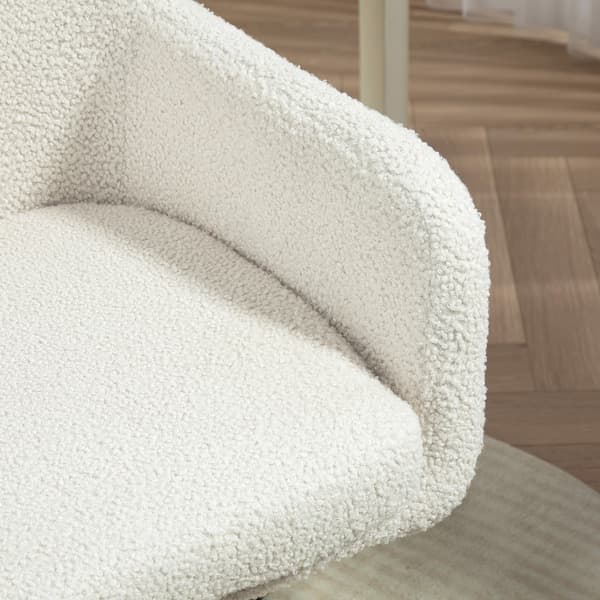 SONNENH Kontorstol, Polyester, Cremehvid, 60 × 61 × 88 cm
