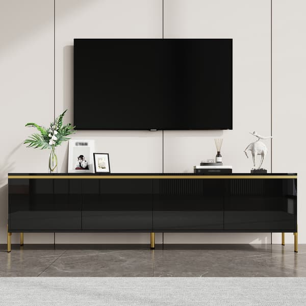 SONNENH TV-bord, Spånplade, Sort, 170 × 38 × 50 cm