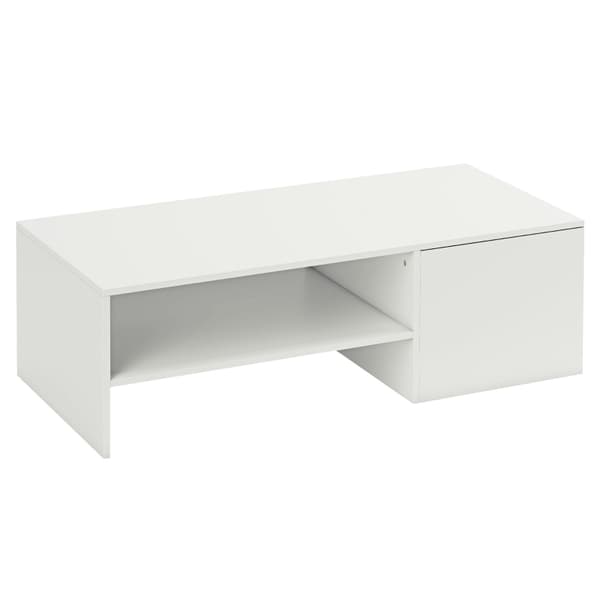 SONNENH Kaffebord, metalskinner, spånplader, fodpuder, hvide