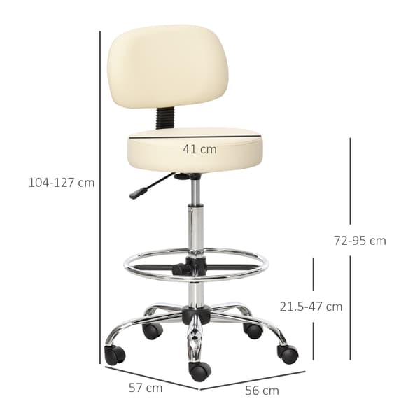 SONNENH Barstol, Stål, Beige, 56 × 57 × 104 cm