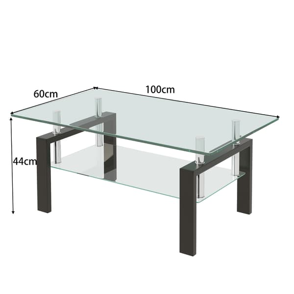 SONNENH Klar härdat glas soffbord vardagsrum koppbord