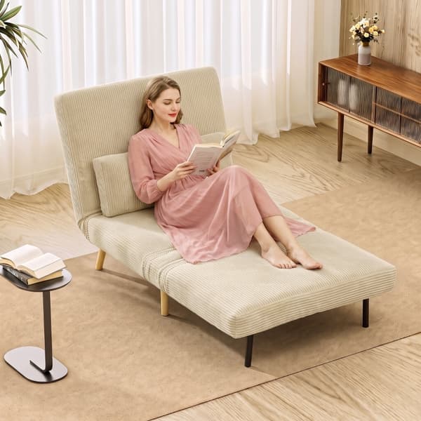 SONNENH Bäddsoffa, Polyester, Beige, 90 × 75 × 84 cm
