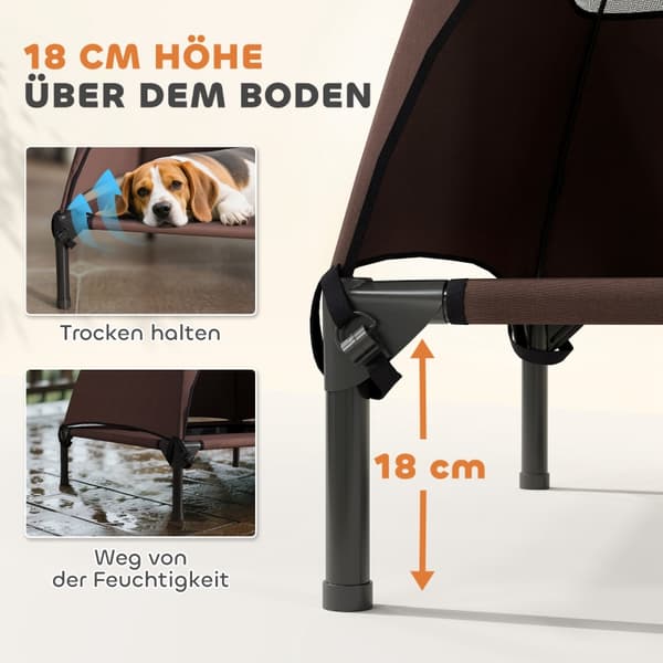 SONNENH Hundeseng, Polyester, Kaffebrun, 76 × 61 × 71 cm