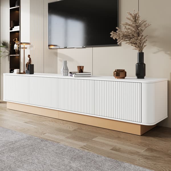 SONNENH TV-bord, MDF, Hvid, 200 × 40 × 47,5 cm