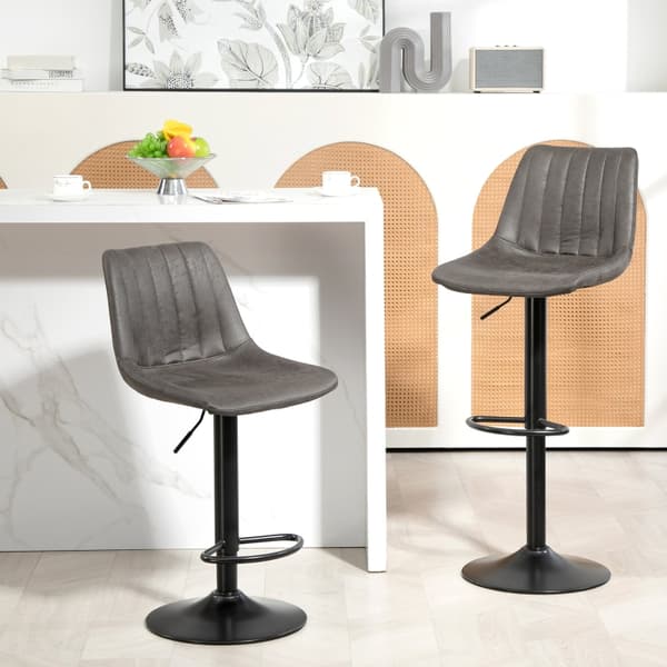 SONNENH Barstol – set med 2, Metall, Mörkgrå, 46,5 × 43 × 110 cm