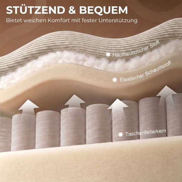 SONNENH 2-sitssoffa, Polyester, Beige, 118 × 72 × 80 cm