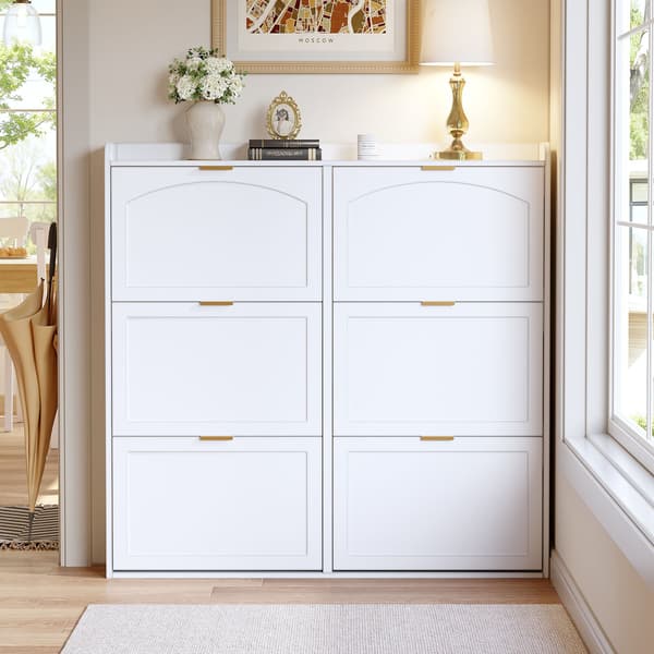 SONNENH Skoskab, MDF / Spånplade, Hvid, 120 × 23 × 118 cm