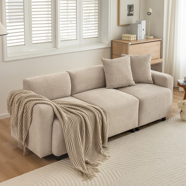 SONNENH Vanlig soffa, modern design, stoppade möbler, soffa, 3-sits soffa, vardagsrumsoffa, soffa med kuddar