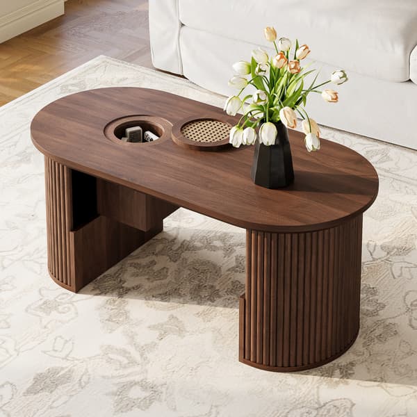 SONNENH Soffbord, MDF, Valnöt, 105 × 50 × 46,5 cm