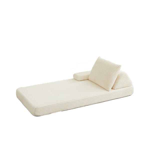 SONNENH Sofa, Fløjl / Skum, Beige, 211,5 × 106,5 × 48 cm