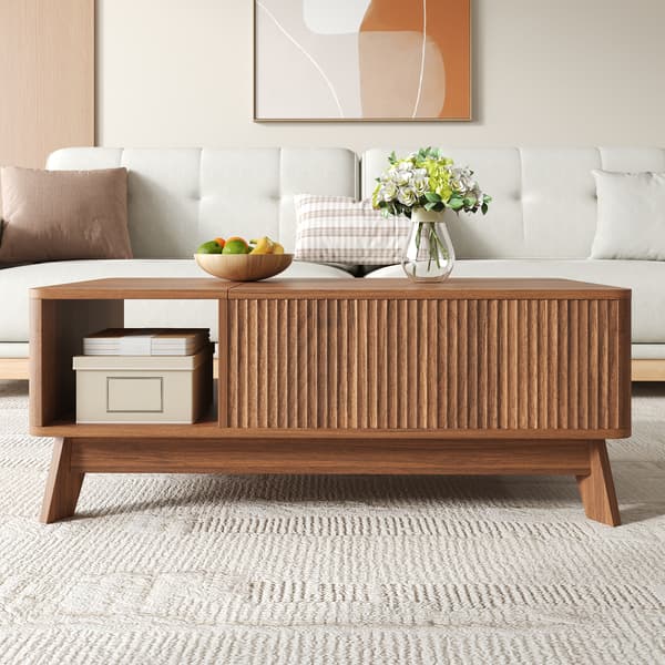 SONNENH Soffbord, MDF, Valnöt, 95 × 48 × 50 cm