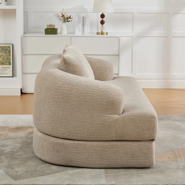 SONNENH Bäddsoffa, Chenille, Khaki, 157 × 84 × 65 cm