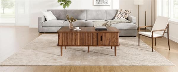 SONNENH Sofabord, MDF, Valnød, 100 × 48 × 55,5 cm