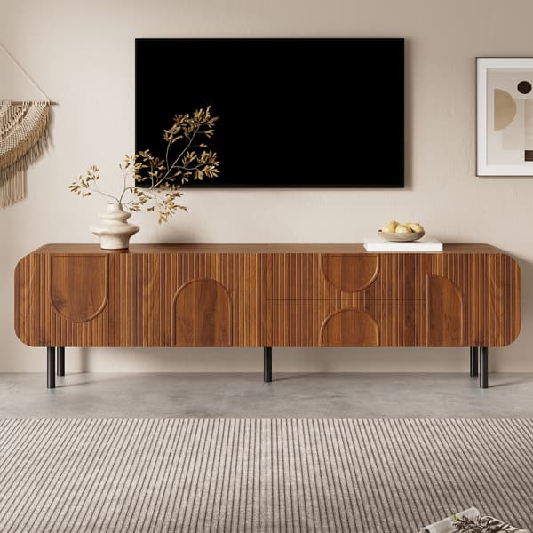 SONNENH TV-bord, MDF / Spånplade, Valnød, 180 × 40 × 47,5 cm