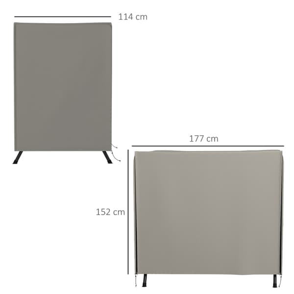 SONNENH Skyddsöverdrag för trädgårdsmöbler, Polyester, Grå, 177 × 114 × 152 cm
