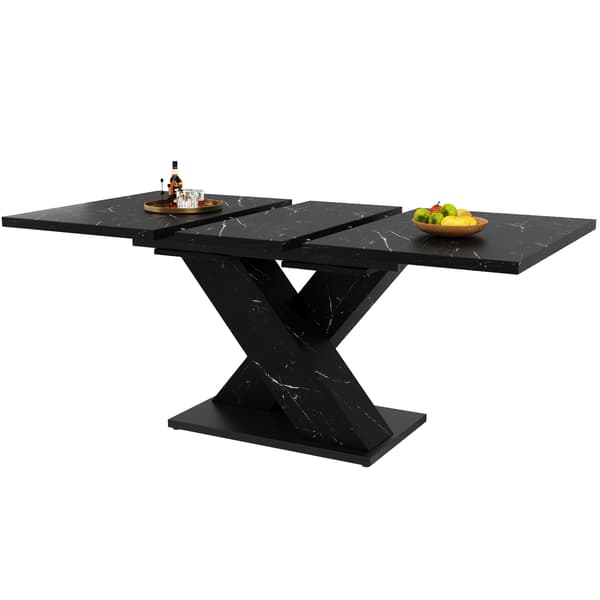SONNENH Matbord, MDF, Svart, 119 × 80 × 75 cm