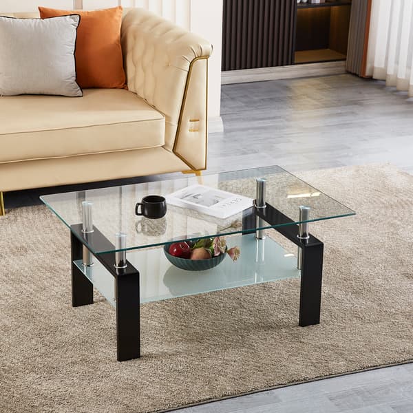 SONNENH Klar härdat glas soffbord vardagsrum koppbord