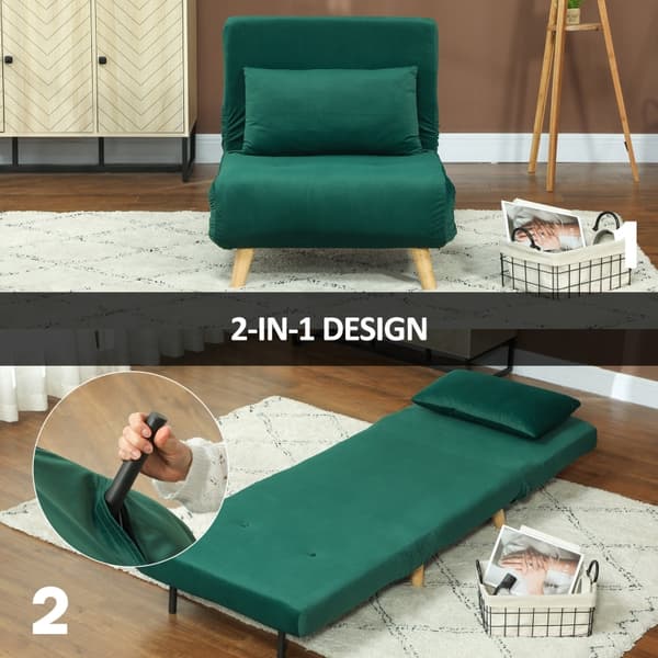 SONNENH Sovesofa, Polyester, Mørkegrøn, 78 × 72 × 79 cm