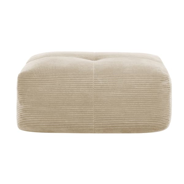 SONNENH Hamlet Ottoman fløjl beige