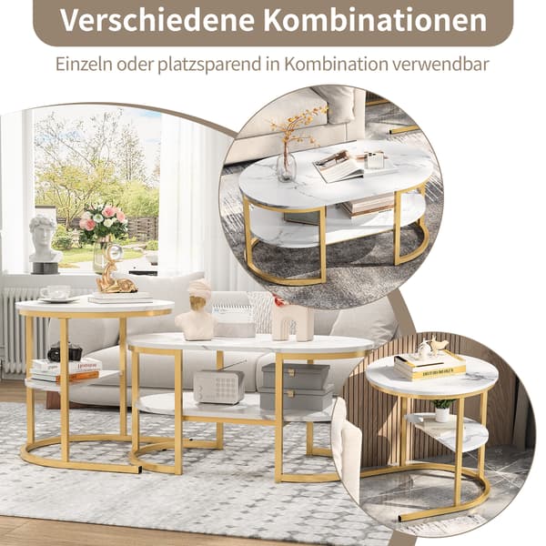 SONNENH Sofabord - guld