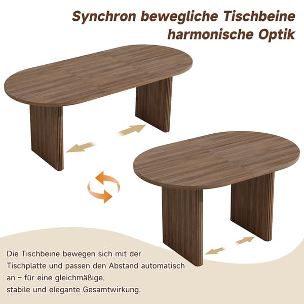 SONNENH Matbord, MDF, Valnöt, 200 × 90 × 75 cm