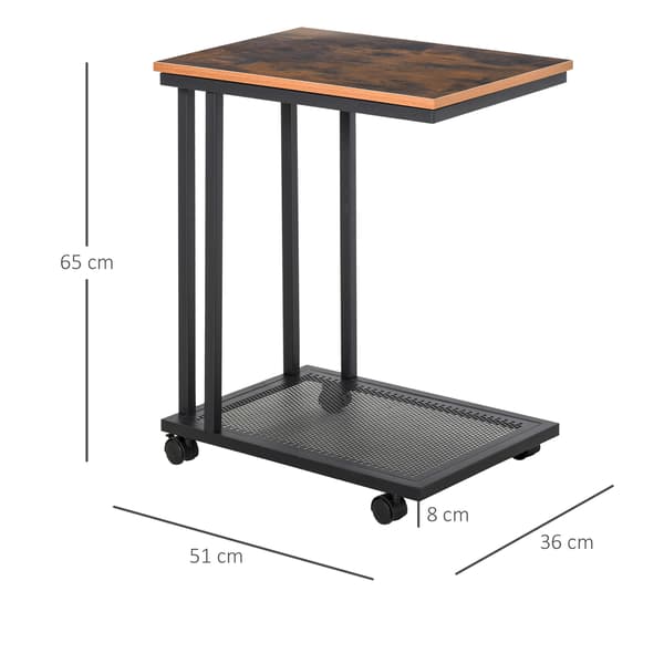 SONNENH Sidebord, MDF, Sort, 51 × 36 × 65 cm