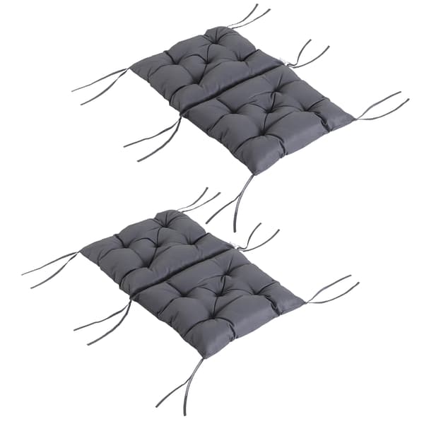 SONNENH Siddehynde – sæt med 2, Skum, Grå, 98 × 50 × 8 cm