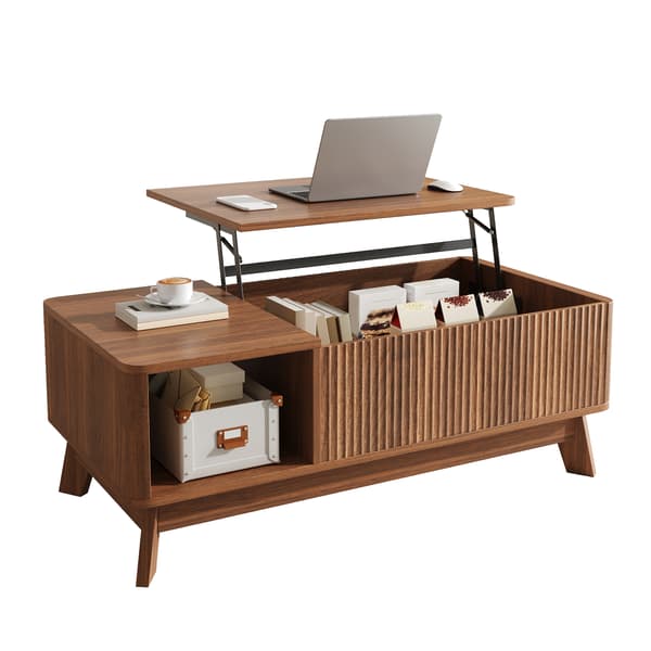 SONNENH Soffbord, MDF, Valnöt, 95 × 48 × 50 cm