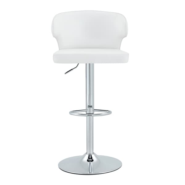 SONNENH Barstol – set med 2, PU, Vit, 49,7 × 45 × 110 cm
