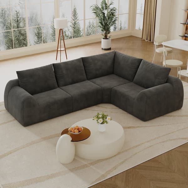SONNENH Sofa, Stof, Mørkegrå, 267 × 200 × 85 cm