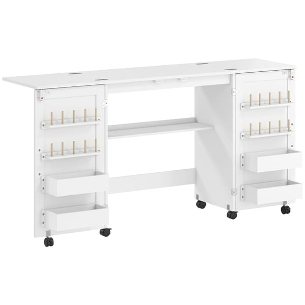 SONNENH Skrivbord, MDF, Vit, 160 × 40 × 81 cm