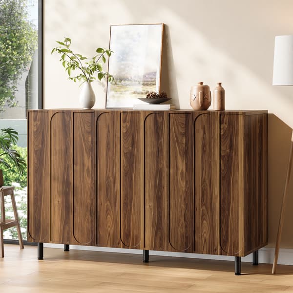 SONNENH Skoskab, MDF / Spånplade, Valnød, 120 × 37 × 80 cm
