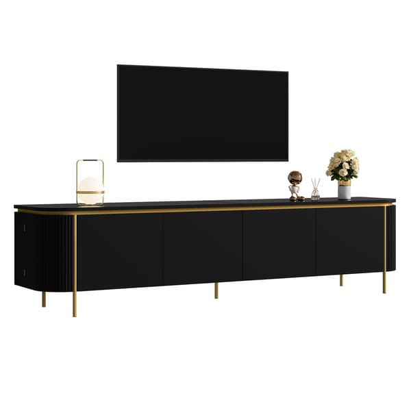 SONNENH TV-bord, MDF, Sort, 180 × 38 × 46 cm