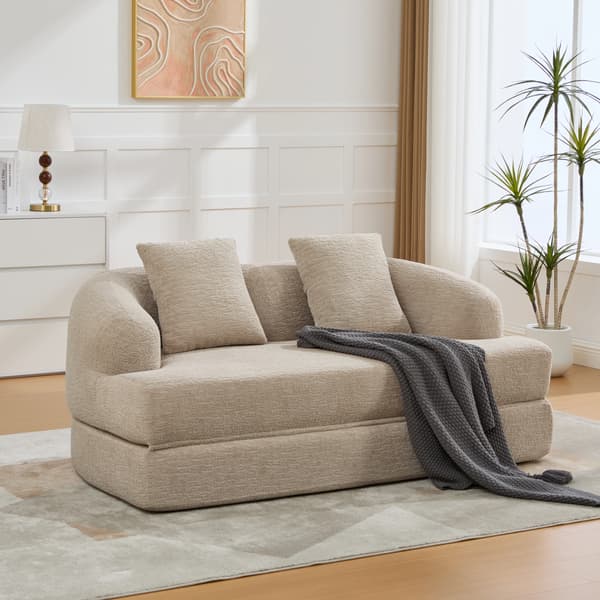 SONNENH Sovesofa, Chenille, Khaki, 157 × 84 × 65 cm