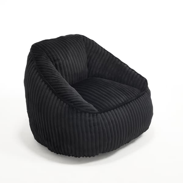 SONNENH Sittsäck, Chenille, Svart, 98 × 92 × 73 cm