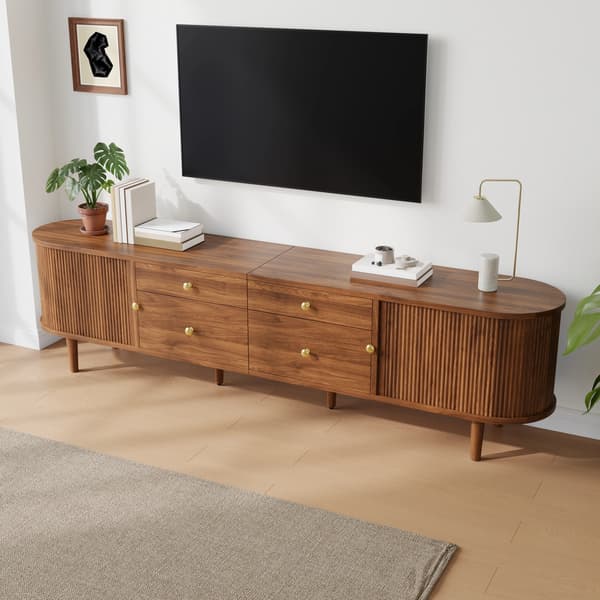SONNENH TV-bord, MDF / Spånplade, Valnød, 180 × 35 × 50 cm