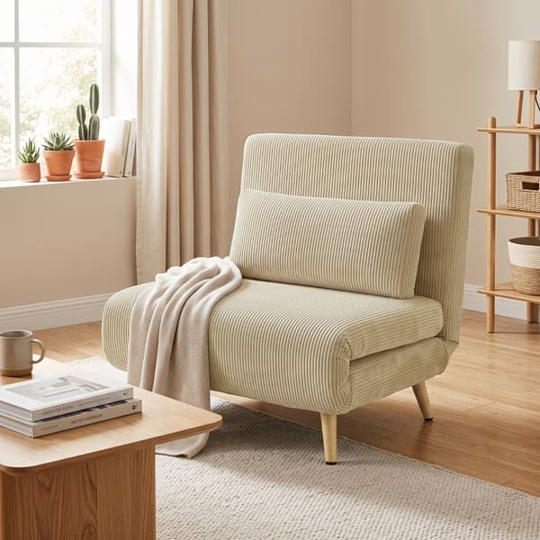 SONNENH Bäddsoffa, Polyester, Beige, 90 × 75 × 84 cm