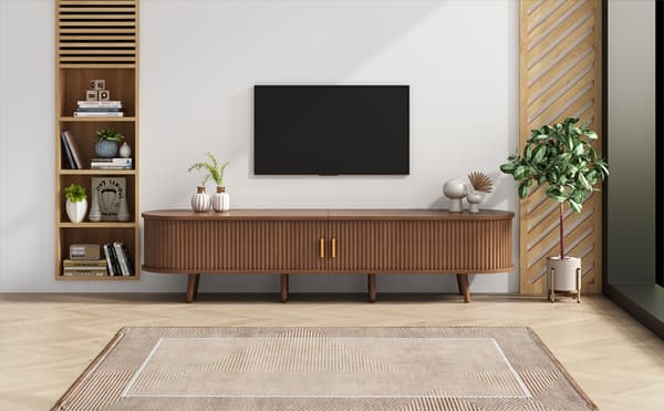 SONNENH TV-bänk, MDF, Valnöt, 170 × 40 × 42 cm