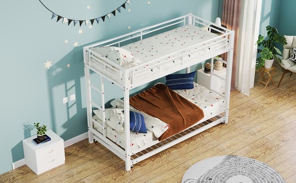 Køjeseng, 90 x 200 cm, hvid