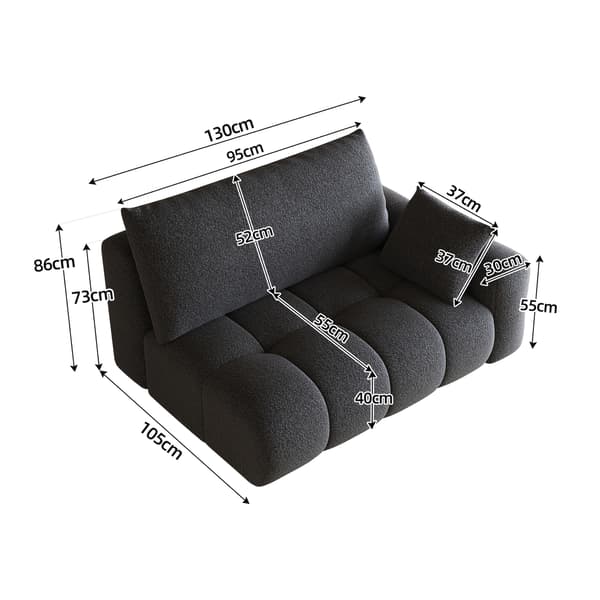 SONNENH Y160-Right 2-sits, Mörkgrå