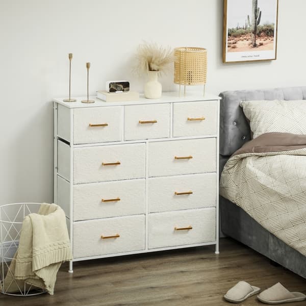 SONNENH Byrå, Polyester, Krämvit, 100 × 30 × 99 cm